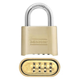 Master Lock Padlock 175DWD - Set Your Own Letter / Word Combination - 2 inches Solid Body