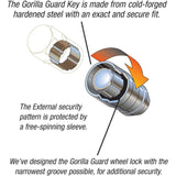 Gorilla Automotive Guard Locks, 12mm x 1.25 Wheel Locks for Cars with Key, Acorn, Chrome