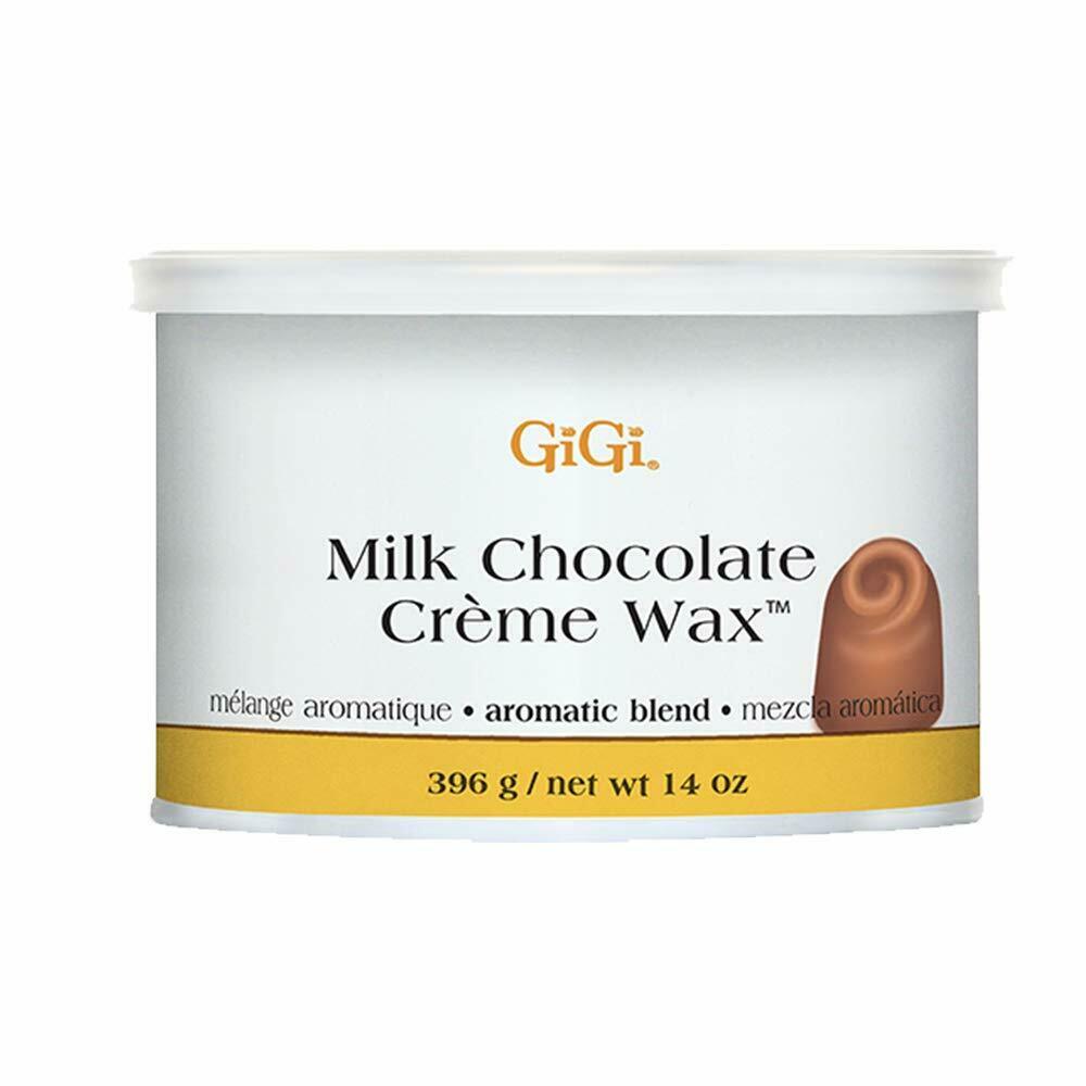 Gigi Milk Chocolate Crème Hair Removal Soft Wax with Cocoa Seed Extract, 14 oz