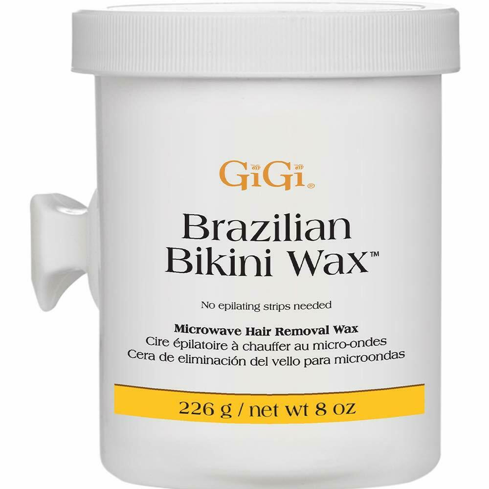Gigi Brazilian Bikini Wax Microwave Formula Non-Strip Hair Removal, 8 oz