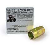 Gorilla Automotive Guard Locks, 1/2" Wheel Locks for Cars with Key, Acorn, Chrome