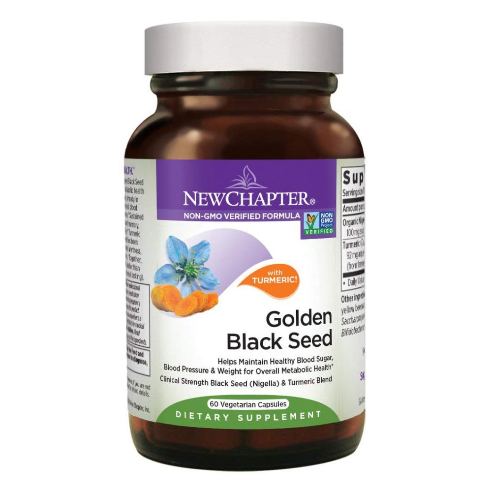 New Chapter Black Seed Oil - Golden Black Seed, Helps Maintain Overall Metabolic Health  - 60 Vegetarian Capsules