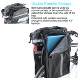 Lumintrail Bike Rack Bag, Rear Trunk Carrier Commuter Pannier with Rain Cover