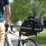 Lumintrail Bike Rack Bag, Rear Trunk Carrier Commuter Pannier with Rain Cover