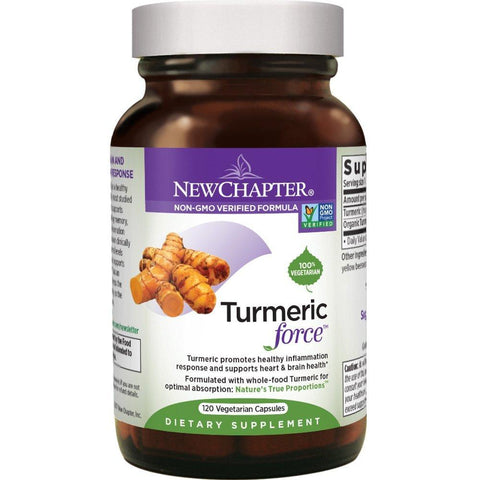 New Chapter Turmeric Force for Inflammation Support Non-GMO - 120 Vegetarian Capsules