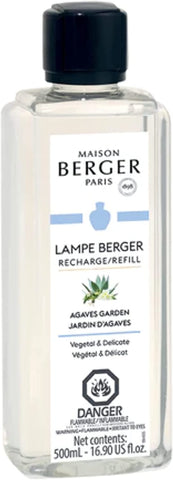 MAISON BERGER Agaves Garden | Lampe Berger Fragrance Refill for Home Fragrance Oil Diffuser | Purifying and perfuming Your Home | 16.9 Fluid Ounces - 500 milliliters | Made in France