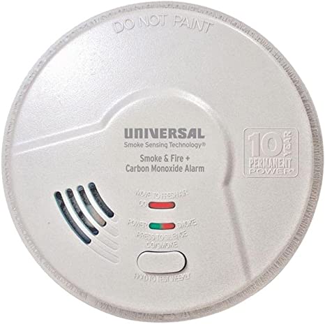 Universal Security Instruments 10 Year Tamper Proof Permanent Power Sealed Battery 3-in-1 Smoke Fire and Carbon Monoxide Smart Alarm, Model MIC3510SB
