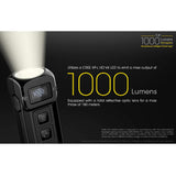 Nitecore TUP 1000 Lumen Rechargeable Pocket Light OLED Display Flashlight Grey