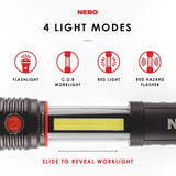 NEBO SLYDE+ 400 Lumen 4x Zoom COB Work Light (6783) with Dimmable Beam - Gray