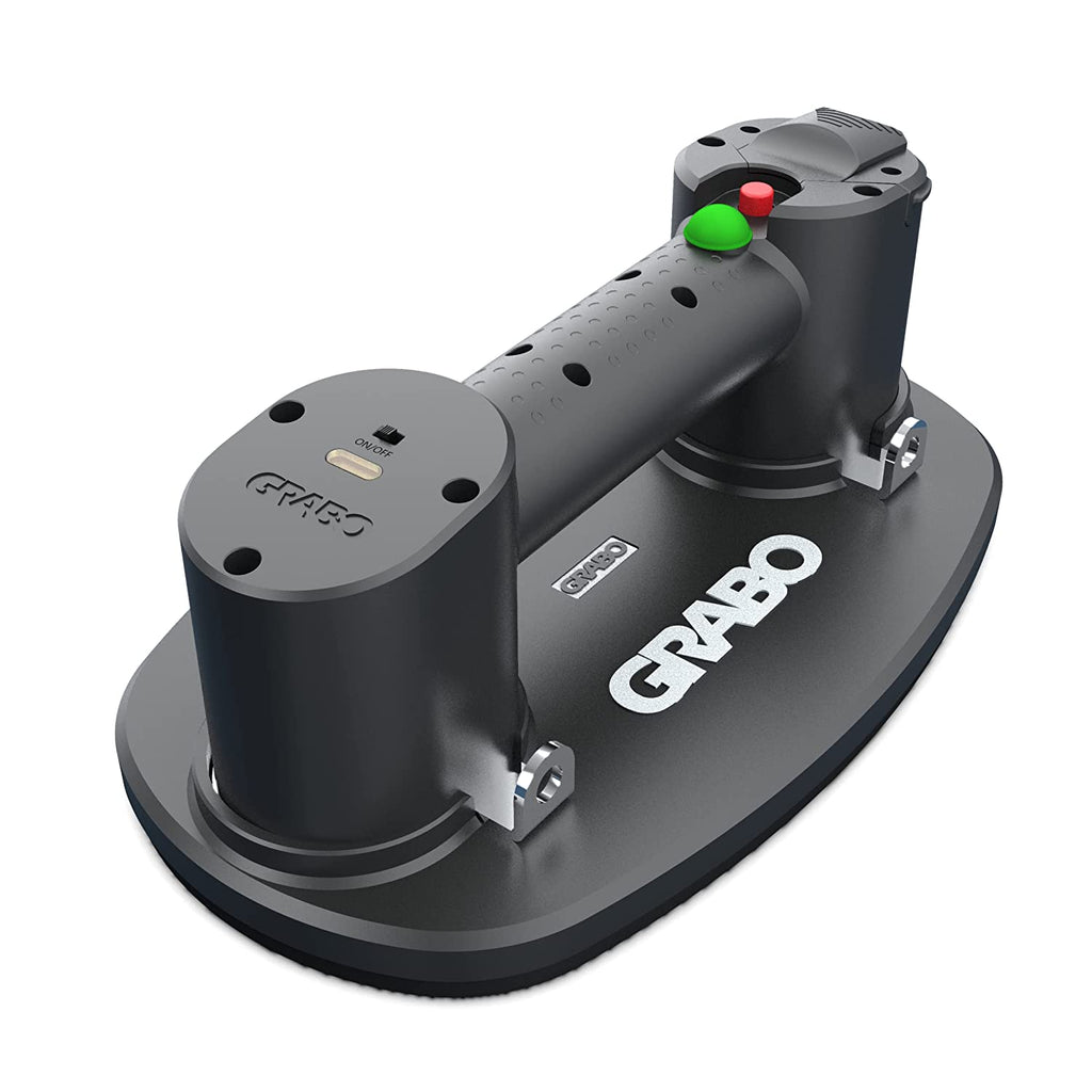 NEMO GRABO (2 Batt) - Electric Vacuum Suction Cup Lifter for Wood, Paver, Drywall, Marble, Tile and More (Lifts 375 lbs)