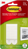 Command 12 lb Picture Hanging Strips, Medium, 6-packages (24 pairs total) (COMM-17204-12ES)
