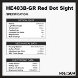 Holosun HE403B-GR Red Dot Sight