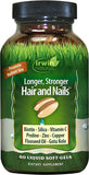 Irwin Naturals Longer, Stronger Hair and Nails - Promotes Vibrant Shine Texture & Strength - 60 Liquid Softgels