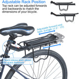Lumintrail Bike Cargo Rack, Seatpost Mounted Bicycle Luggage Carrier with Side Tire Guards, for Trunk Bags and Pannier Bags, 20 LBs Weight Capacity