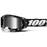 100% Racecraft 2 Goggle, Black Frame with Silver Mirror Lens
