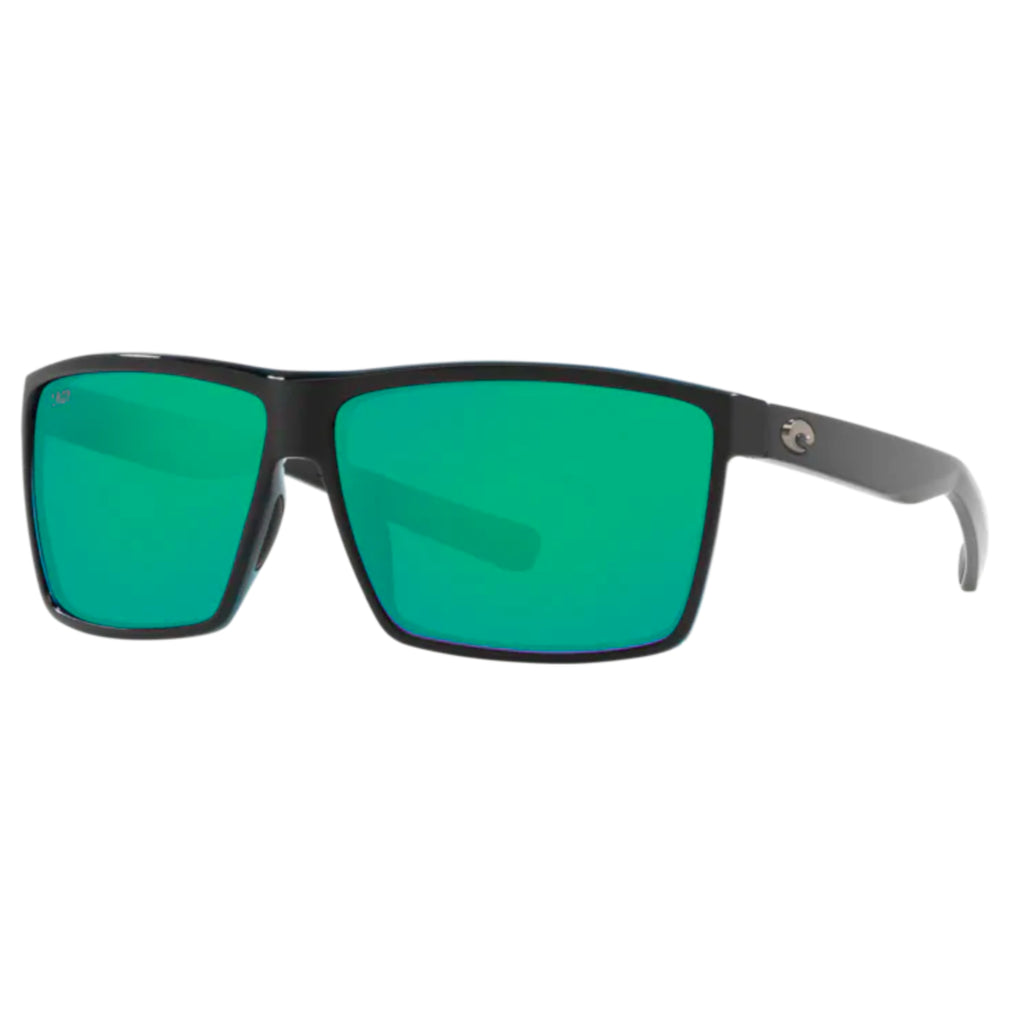Costa Del Mar Rincon Sunglasses Shiny Black with Green Mirror Lens (580P)