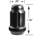 Gorilla Automotive Small Diameter Acorn Lug Nut w/ Key, 12mm x 1.50, Set of 20