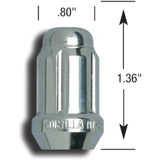 Gorilla Automotive Small Diameter Acorn Lug Nut w/ Key, 12mm x 1.25, Set of 20
