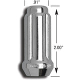 Gorilla Automotive Small Diameter Duplex Spline Lug Nut w/ Key, 14mm x 2.00, Set of 24