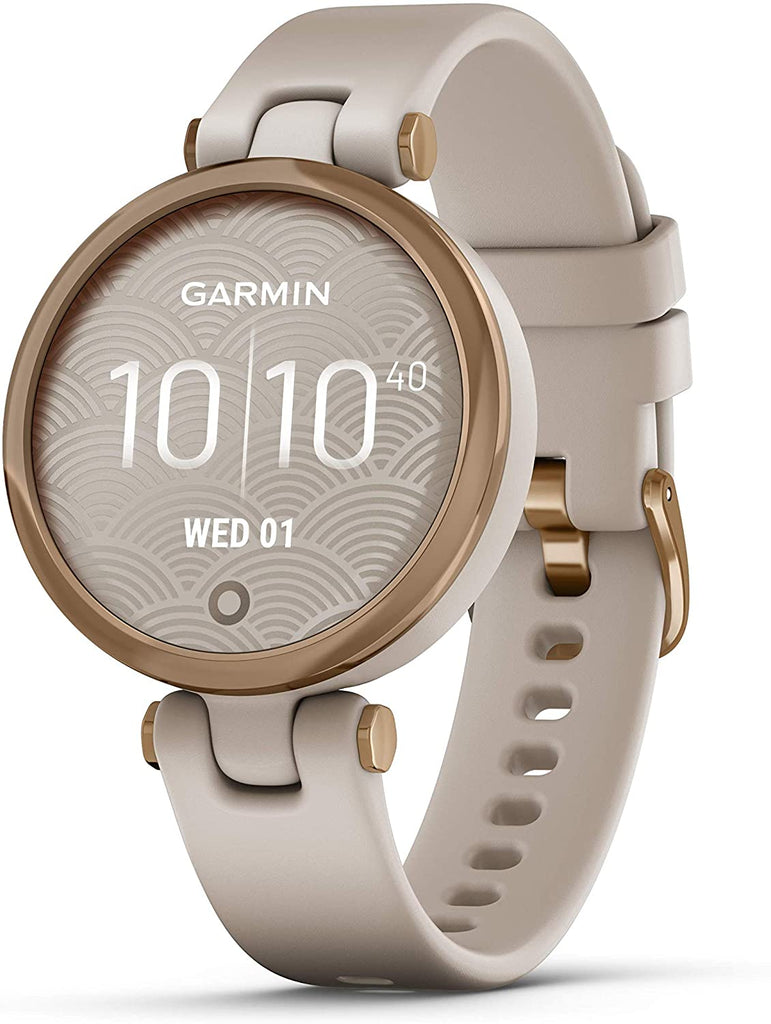 Garmin Lily GPS Sport Smartwatch, Rose Gold Bezel with Silicone Band