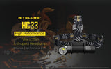 Nitecore HC33 - Headlamp - 1800 Lumens CREE LED