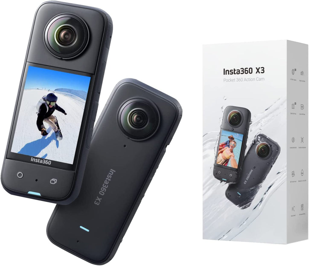 Insta360 X3 360 Action Camera, 1/2" 48MP Sensors, 5.7K, Active HDR
