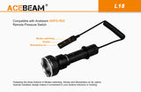 Acebeam L18 1500 Lumens LED Tactical Flashlight with Rechargeable 21700 Battery