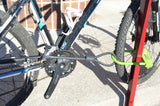 Bicycle with u lock and steel cable