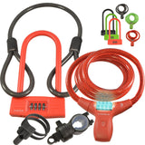 combination cable lock Red
