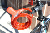 Bike Cable Lock Combination with LED Illumination and Mounting Bracket