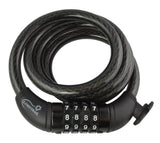 Bike Lock with Self Coiling Steel Cable and Mount