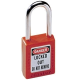 Master Lock 410KARED Keyed-Alike Safety Lockout Padlock, Red