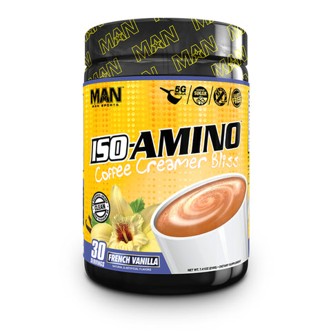 Man Sports ISO Amino Coffee Creamer Bliss with Isolated BCAAs - French Vanilla