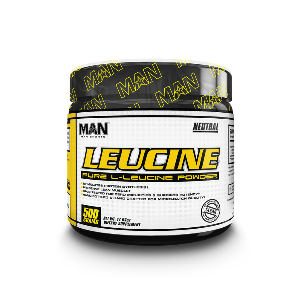 Man Sports Leucine Pure L-Leucine Powder - 100 Servings