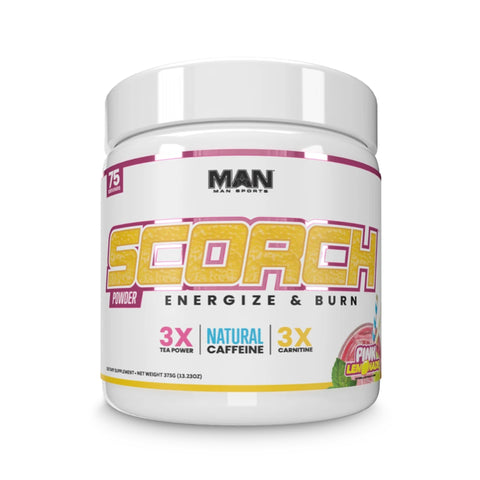 Man Sport Scorch Fat Burning Powder, 75 Servings Pink Lemonade