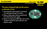 Nitecore NL1826/NL186 2600mAH 18650 Li-on Rechargeable Battery 3.7V
