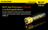 NITECORE NL147 750mAh Protected Li-ion 14500 Rechargeable Battery