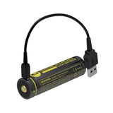 Nitecore NL1834R 3400mAh High-Drain 3.6 V 18650 Battery - USB Charging Port