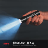Nebo CSI Flashlight 250 Lumen LED Light with Magnetic Base and Red Laser