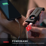 Nebo Slim+ Rechargeable Flashlight Power Bank 700 Lumen LED Light with Red Laser Pointer