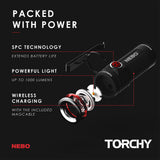 Nebo Torchy Rechargeable Flashlight 1000 Lumen Pocket Light with MagDoc