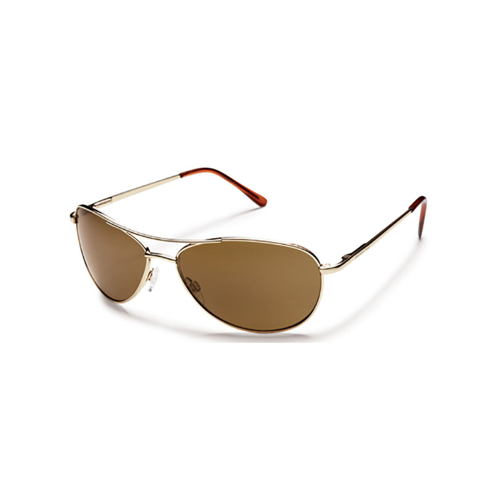 Suncloud Patrol Medium Fit Sunglasses Gold Frame with Polar Brown Lens
