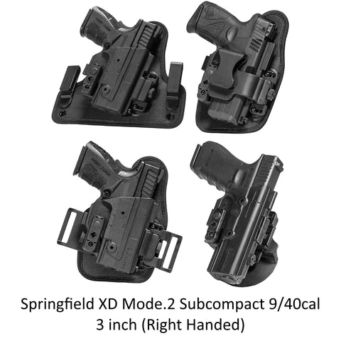 Alien Gear Holsters Springfield XD Mod.2 Subcompact 9mm/40cal 3 inch ShapeShift Core Carry Pack - Right Handed