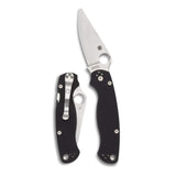 Spyderco Para Military 2 Folding Knife Black with G-10 Handle and a 3.42" CPM S30V Steel Blade