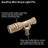 SureFire Mini Scoutlight Pro Tactical Light 500 Lumen Compact LED 340C - Tan