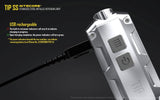 Nitecore TIP 2017 SS - 360 Lumen USB Rechargeable Keychain Flashlight - Tropical