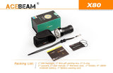Acebeam X80 12*CREE XHP50.2 led 25000 lumens rescue searching led Flashlight