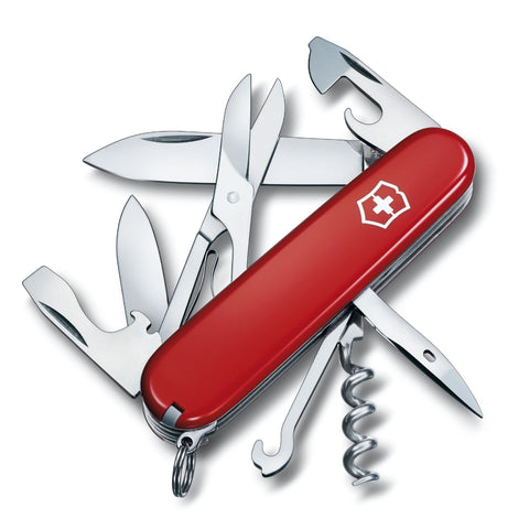 Victorinox Swiss Army Climber Pocket Knife Multitool 14 Functions - Red