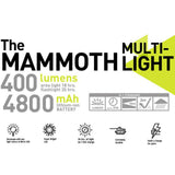 Hybridlight REALTREE Mammoth Multi Light Charger Solar / Rechargeable 400 Lumens