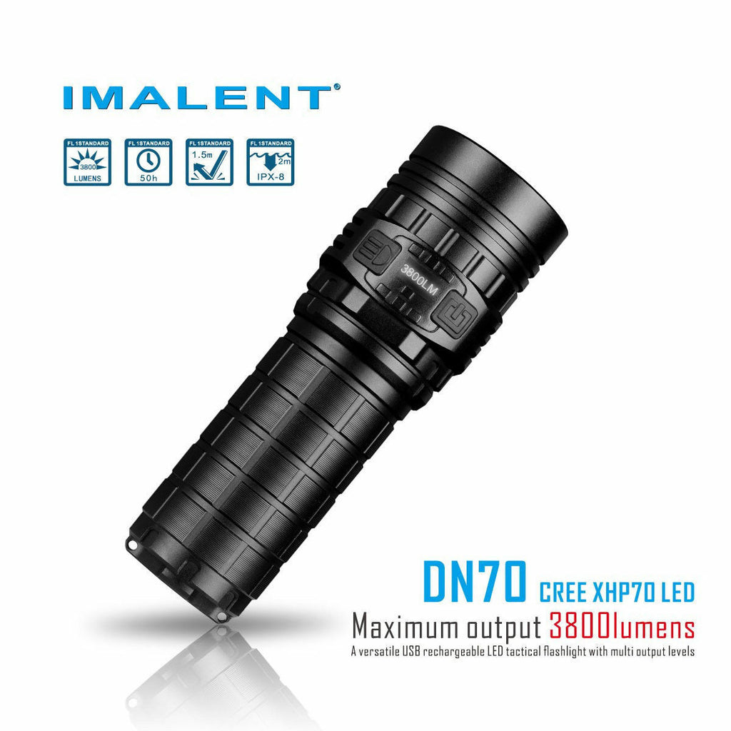 IMALENT DN70 3800 Lumen Rechargeable Flashlight with 26650 4500mAh